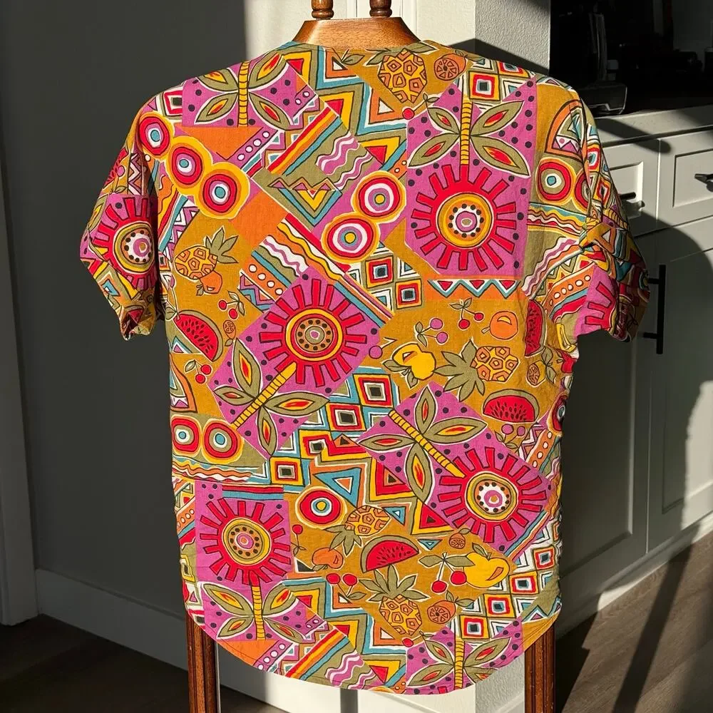 Vintage Catalina 2 Piece Set Made USA Tropical Geometric Resort Palm Springs M
